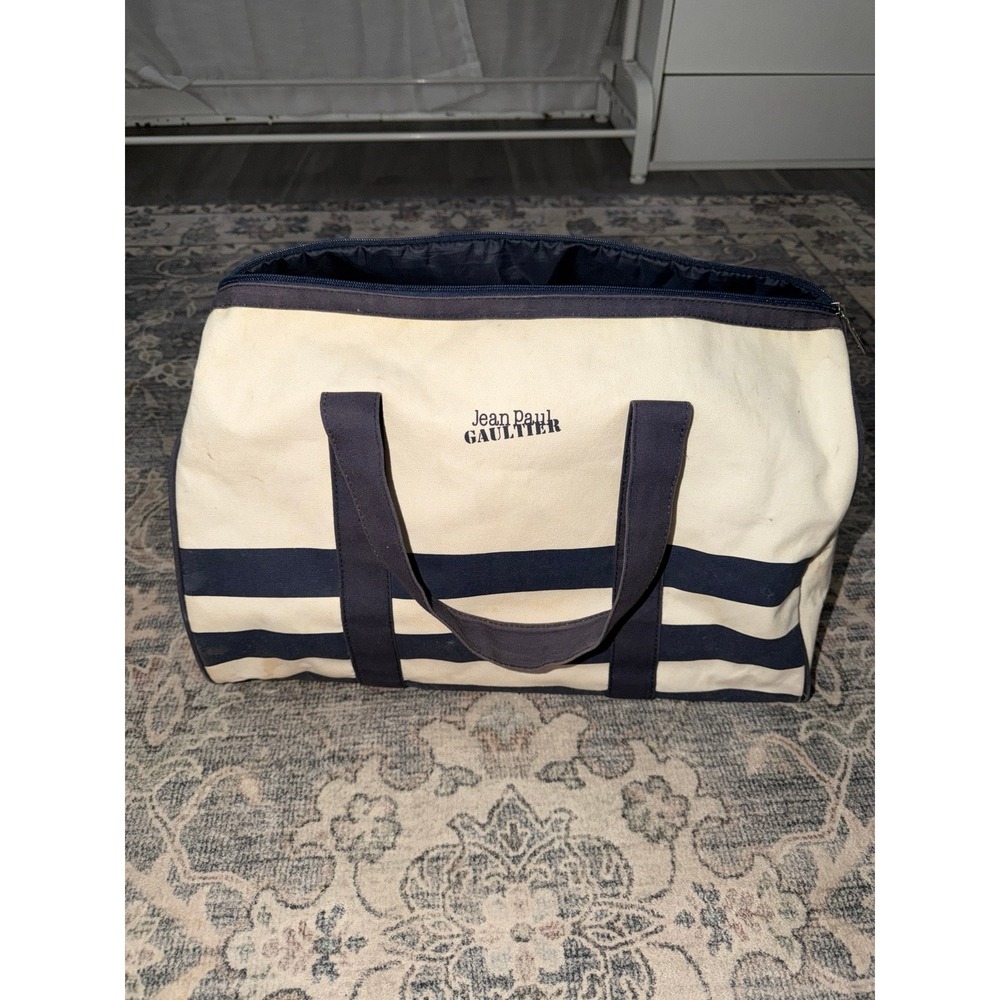Jean Paul Gaultier Stripe Duffle Bag Tote Bag